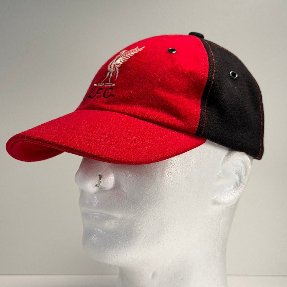 Vintage Liverpool LFC Reebok Hat Red Adjustable Strapback 90s‎ Wool Soccer Rare